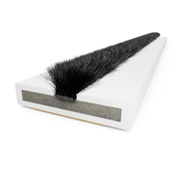 Intumescent fire and smoke brush seal